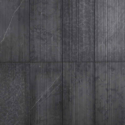 Waves Golden Valley 12X24 Fluted 3D Honed Marble Tile