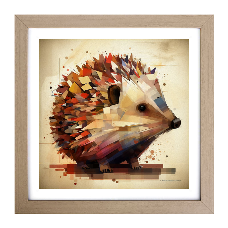 Hedgehog Constructivism No.2 - Framed Print, Oak