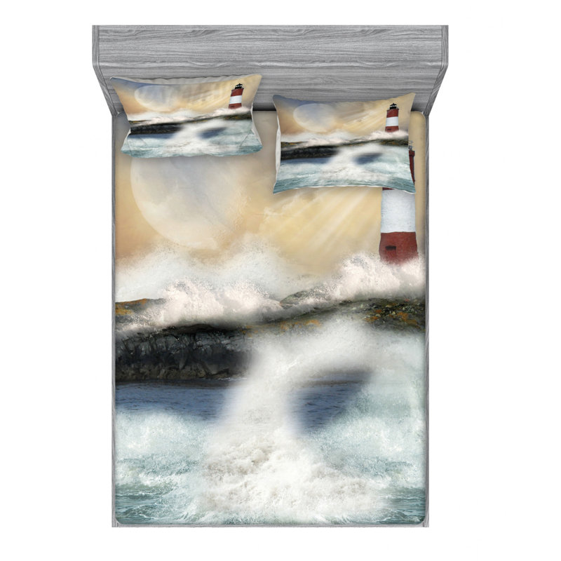 Microfiber Sheet Set, Queen Sheet Set with Fitted Sheet