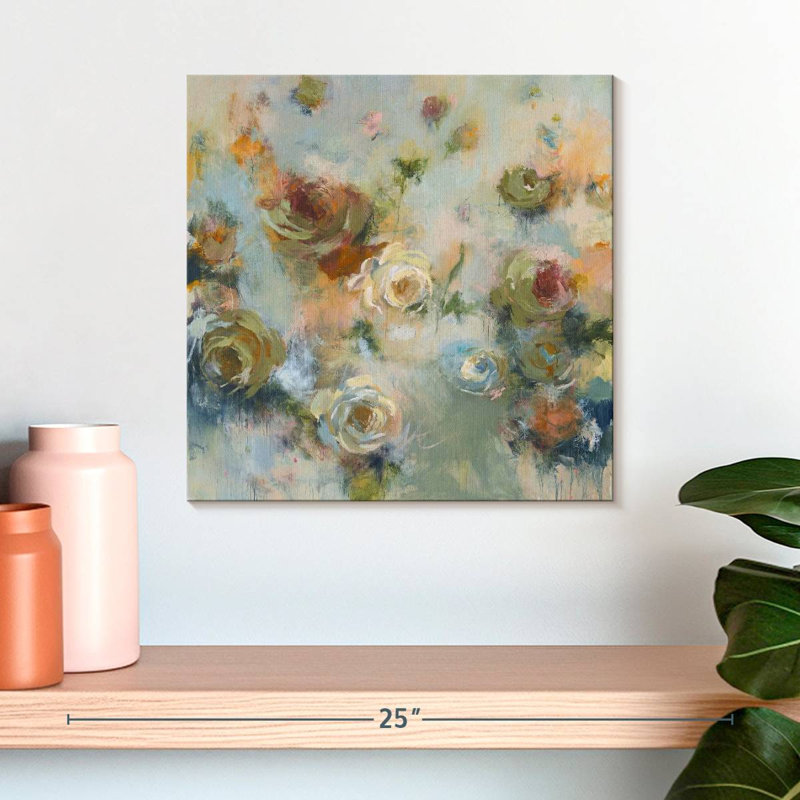 Soft Floral Bloom, 16" H x 16" W