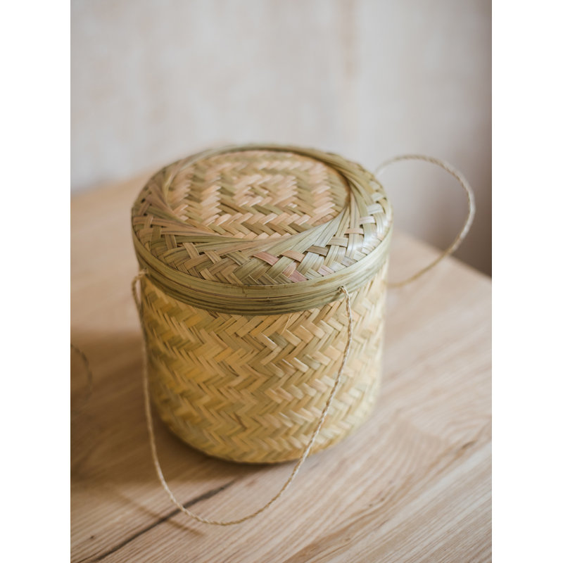 Rustic Reach Bamboo Tea Box, 9.1" H x 9.1" W x 9.1" D