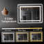 Miroir de salle de bain 84 po x 32 po à DEL sans cadre, miroir intelligent-1188201444-1177396672
