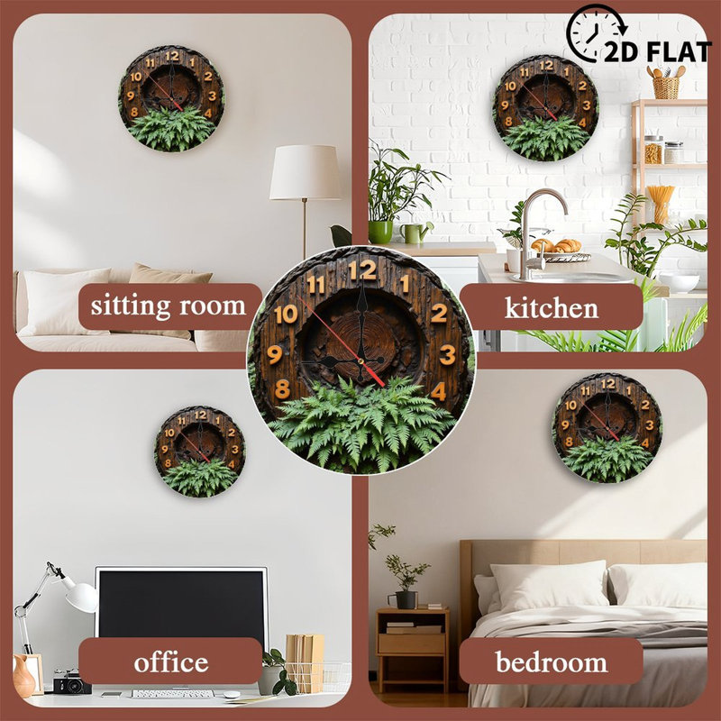 Horloge murale en bois