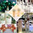40inch Ivory DIY Accordion Cylinder Cardboard Folding Pillar Pedestal Box, Display Column Stand With Round Top Plate