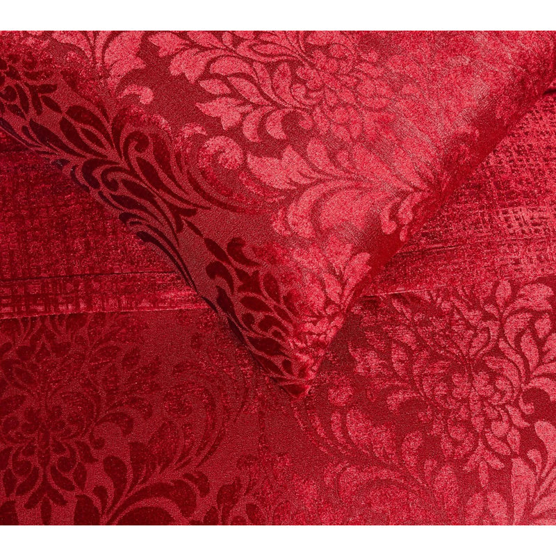 Emilia Duvet Cover Set with Pillowcases – Jacquard Damask Pattern, Luxury Textured Bedding Set, Double/King/Super King Sizes