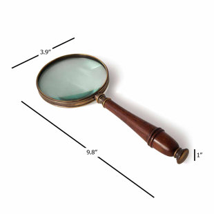 Decorative Magnifying Glass - Contemporary Polyresin Beige/Ivory Ornate Magnifying Glasses for Table Decor Latitude Run