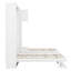 Lit escamotable double 2 en 1 avec armoires et tablettes, lit escamotable mural en bois, lit plateforme pliable-124061000