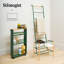 Tower Yamazaki Home Rolling Slim Storage Three Tier Utility Cart With Handle, Steel, Handle, Wheels-105474261