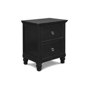 Arnedo 2 - Drawer Solid Wood Nightstand