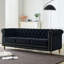 Canapé Chesterfield en velours à accoudoirs roulés Gevon-88141783