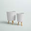 Ensemble de pots à fleurs en métal 2 pièces Annis-1329659535