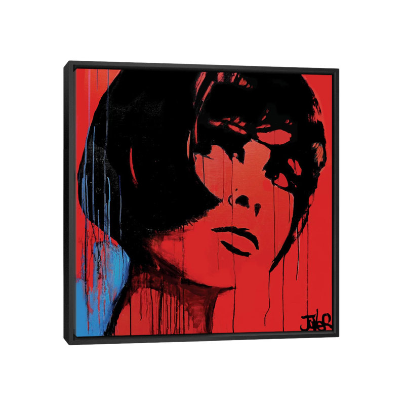«Bob», reproduction d'art sur toile tendue, H 18 po x l 18 po x P 1,5 po, Toile avec cadre noir, Pas de tapis