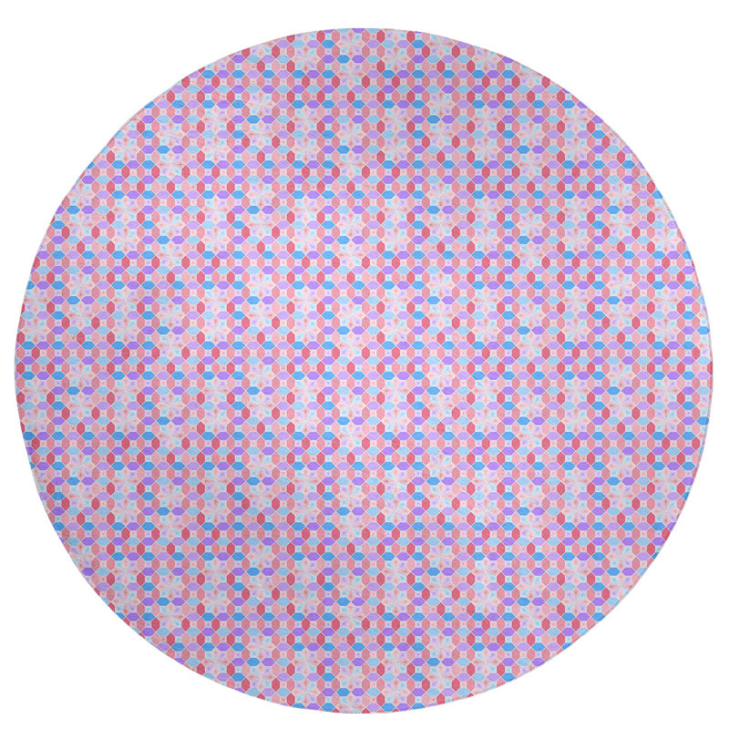 Chenille Geometric Indoor Rug, Round 5'