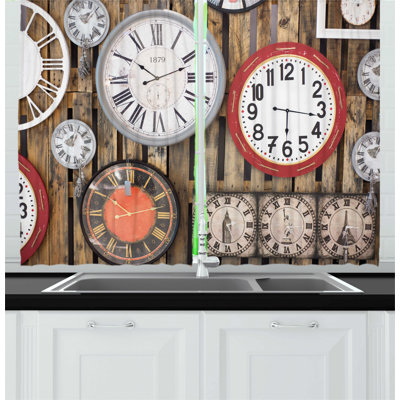 No Theme Pointed Kitchen Curtain