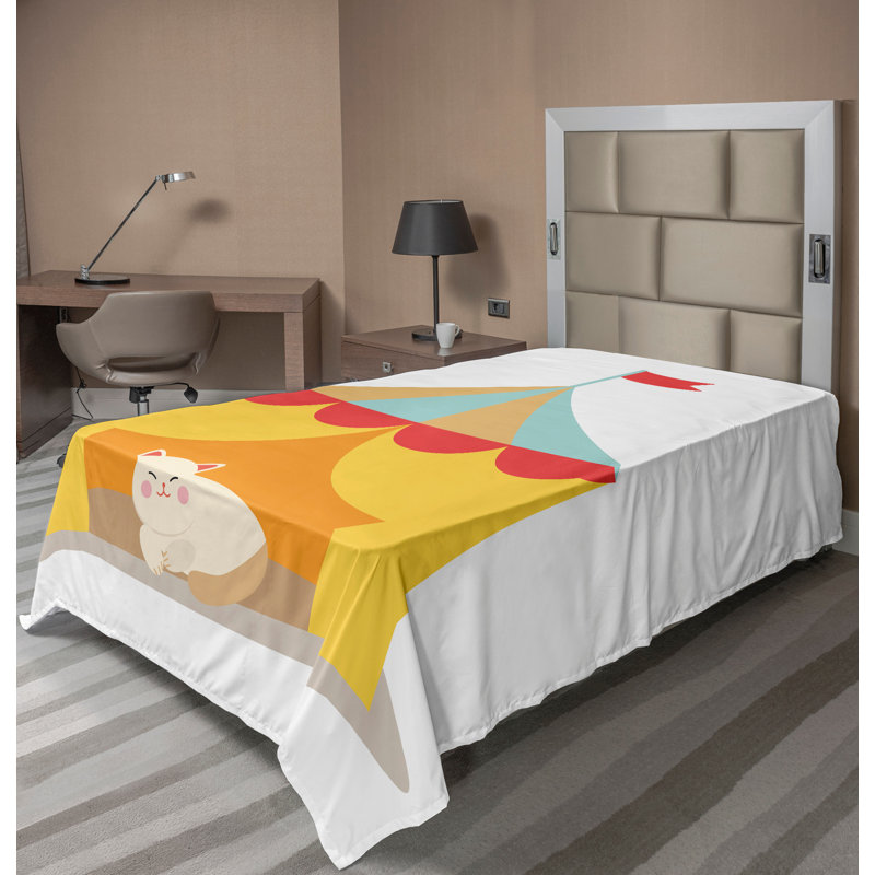 Drap-housse pour chat Ambesonne, Drap plat pour lit simple TG