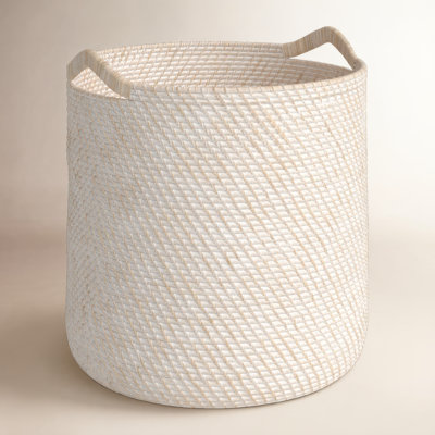Jettie Rattan Basket With Handles 1