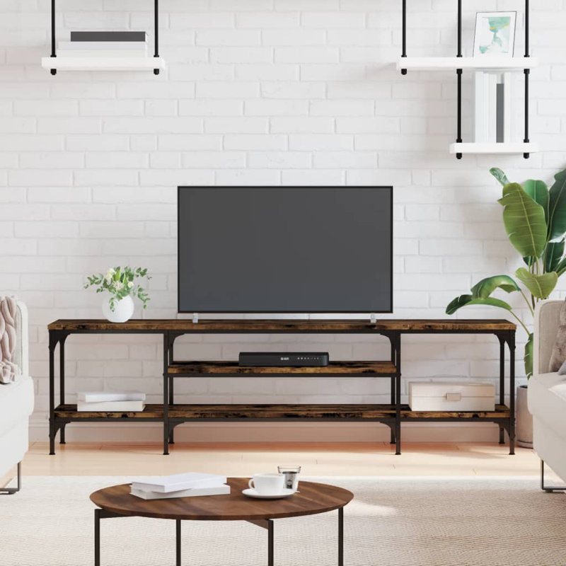 Lucama Unfinished TV Stand for TVs up to 70", Smoked Oak, 121cm