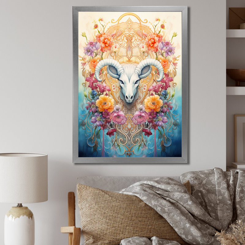 «Folk Religion Divine Blessings», impressions sur toile, H 40 po x l 30 po x P 1,5 po, Cadre photo gris