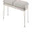 Light Gray Boucle & Pearl White Finish Bench