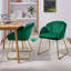 Flower Shape Tub Chair with Golden Metal Legs -1569594307