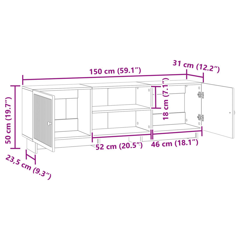Unfinished TV Stand for TVs up to 43" with Fireplace Included