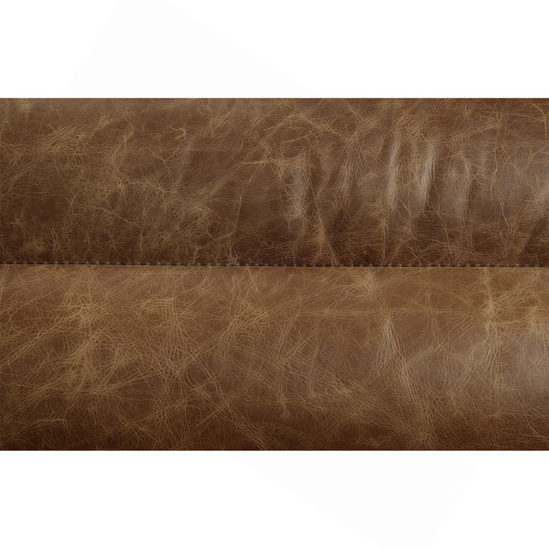 Canapé Lamarianna en cuir fleur cacao