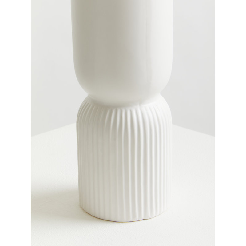 Antto Earthenware Table Vase, White