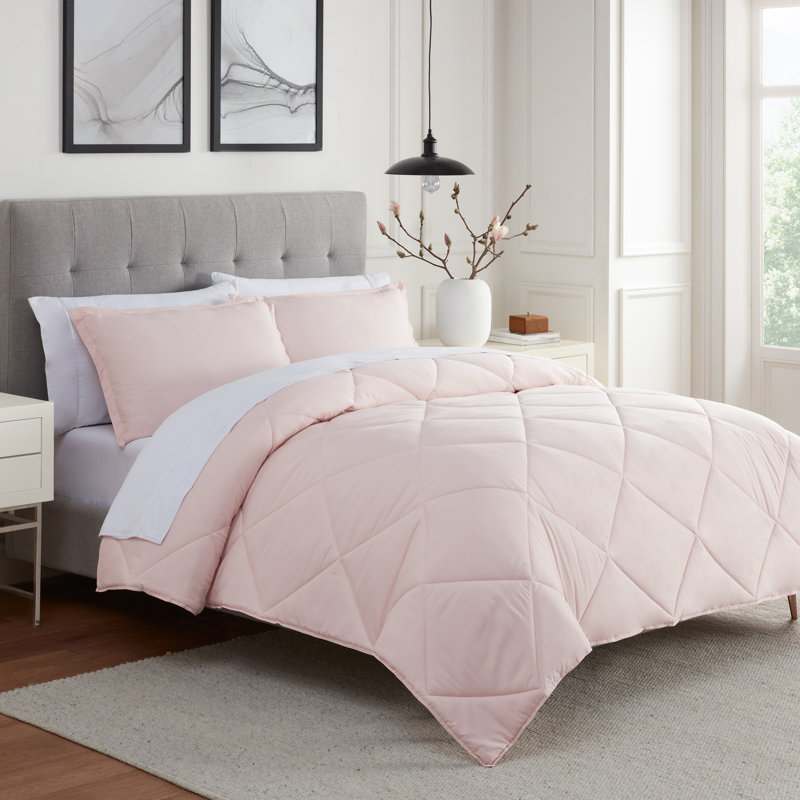 Twin/Twin XL Comforter Set Blush, Twin Comforter + 1 Standard Sham, Peach Blush