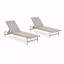 Ensemble de 2 chaises longues d'extérieur, aluminium