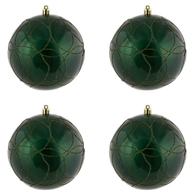 Ensemble d'ornement boule scintillante 4 pièces