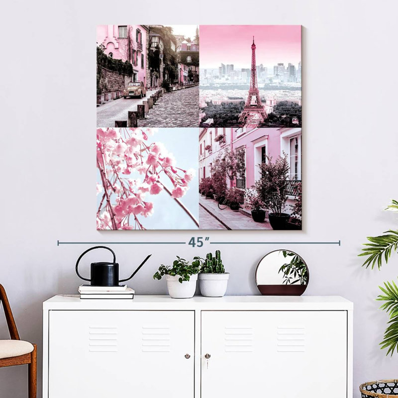 Sirci rose Paris Pop II, H 39 po x l 39 po