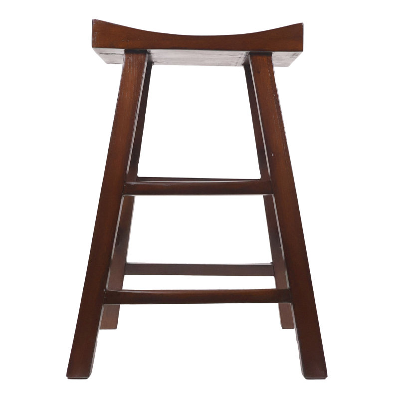  Tabouret de bar oriental en forme de lune, Noyer