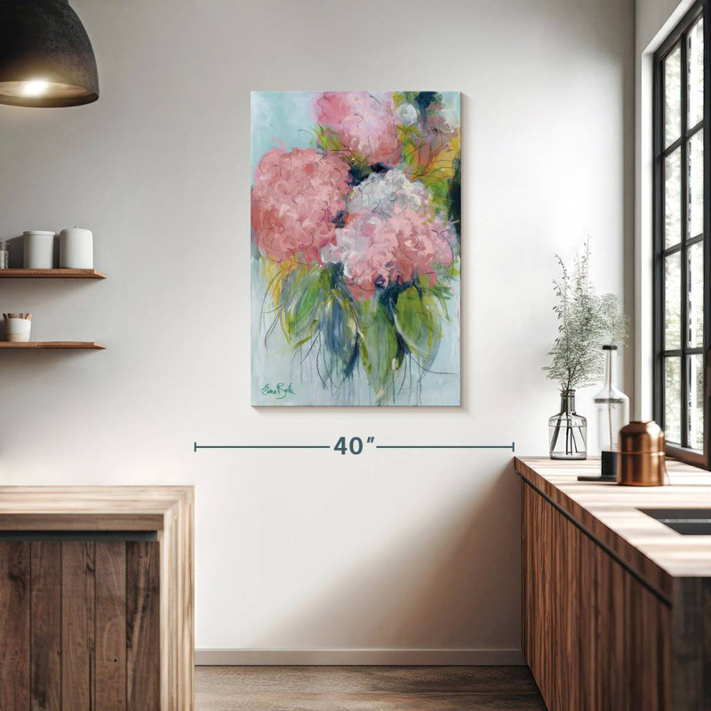 Hortensias roses Avery I, H 39 po x l 26 po