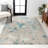 Lasley Contemporary POP Modern Abstract Vintage Faded Blue/Gray Rug-1200542389