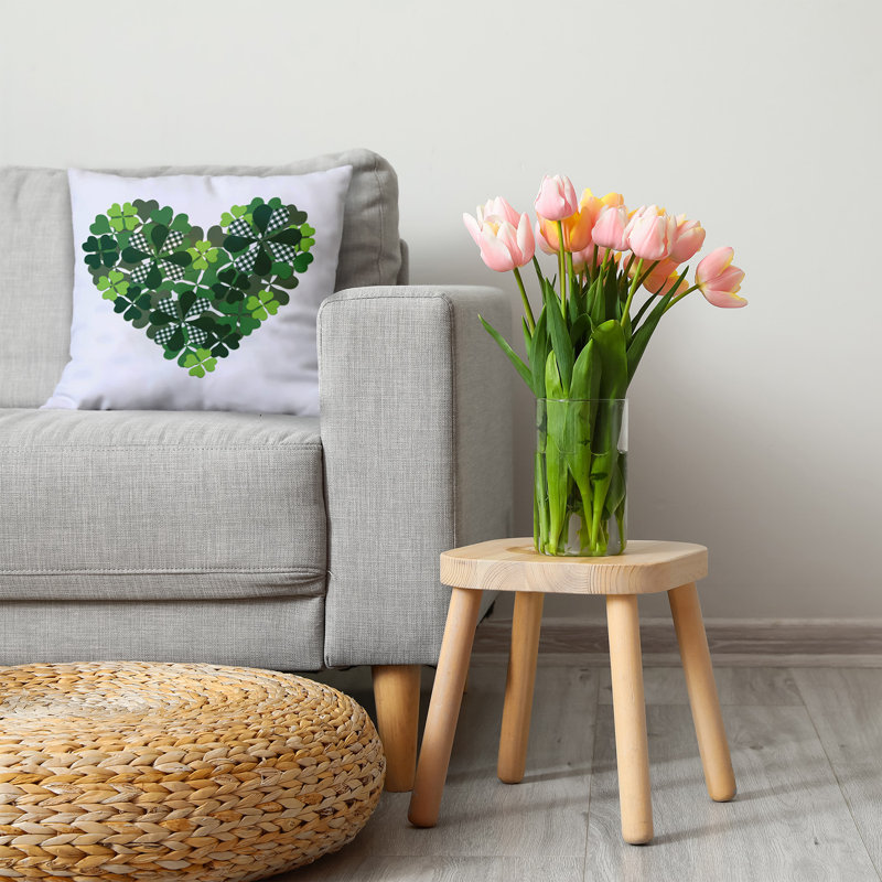Coussin décoratif Lucky Heart, H 26 po x l 26 po, Carrée