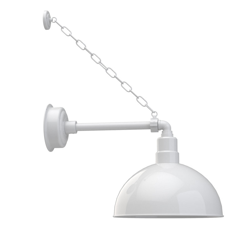 Dipkarpaz LED Wall Light, 14" H x 14" W x 24" D, White