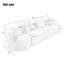 Canapé modulaire modulaire de 137,8 po sans os rembourré pour le salon-2075549748