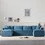 Canapé modulaire en forme de U en chenille de 136 po avec repose-pieds mobile Cloud-630628793