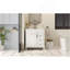 Meuble-lavabo de 30 po avec lavabo en céramique, petite armoire de salle de bain, armoire moderne avec 2 tiroirs et tablette réglable-487782046