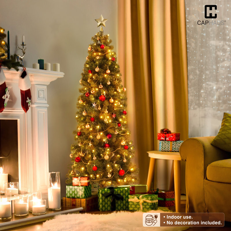 Arbre de Noël artificiel 4,5 pi avec 150 lumières DEL et 398 branches, 4.5'