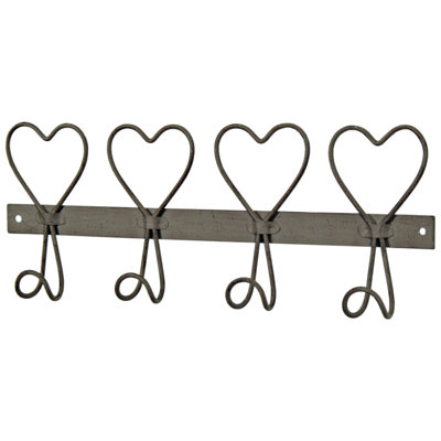 Aonna Metal Wall Mounted Required 4 - Hook Wall Mounted Coat Rack