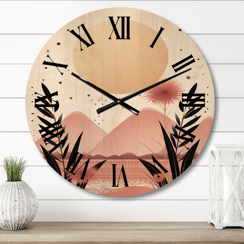 Horloge murale en bois de tyrène, Moyenne