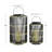 2 Piece Iron Tabletop Lantern Set with Candle Included