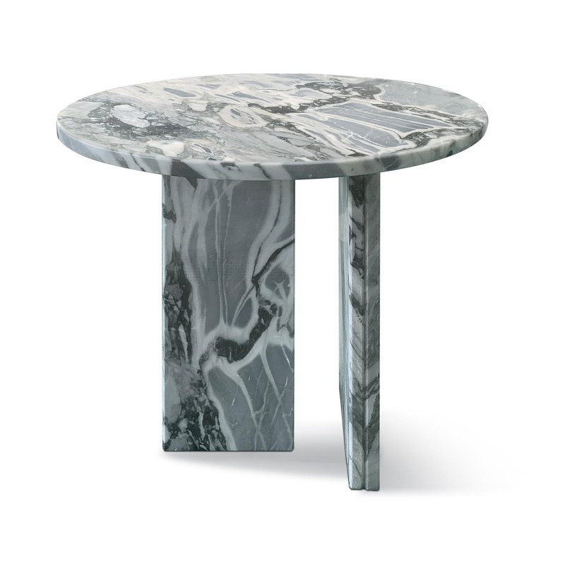 Table basse en marbre naturel gris et bleu, petite table, table de salon, pierre naturelle, marbre véritable, véritable marbre véritable