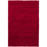 Ambiance Handmade Shag Wool Red Area Rug
