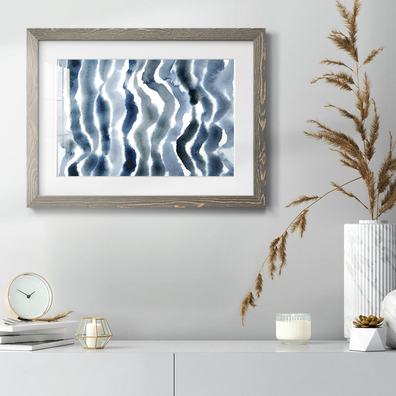 Vraie vague bleue II, Gris, H 14 po x l 20 po x P 1,5 po