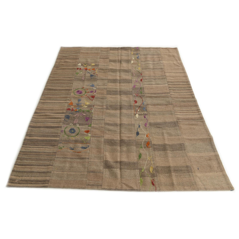 Tapis brun clair Kilim
