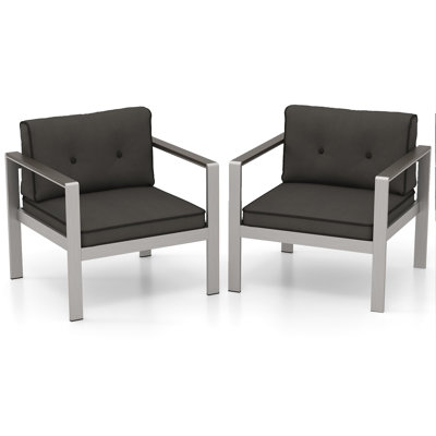 Chaise de patio avec coussins Nyailah