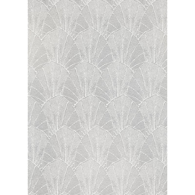 Sculpted Fan Leaf Cream Wallpaper