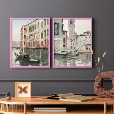 Vintage Landscape CC-Premium Framed Print -Ready to Hang - No Nails Required - No Nails Required